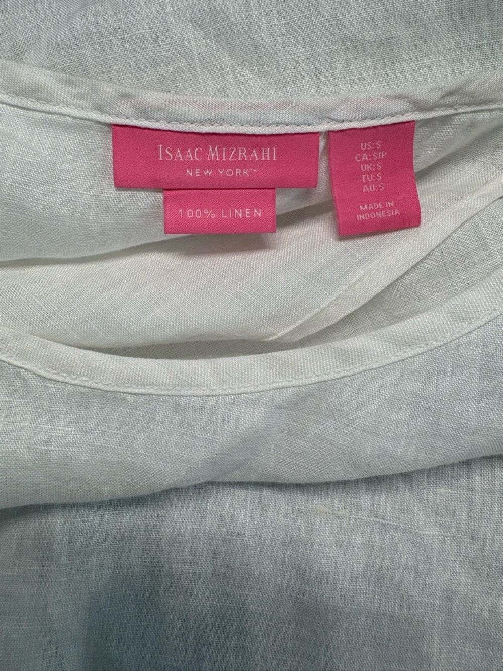 Isaac Mizrahi White Sleeveless Linen Tank - Picture 5 of 9